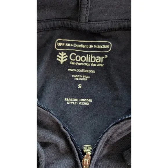 Coolibar Casual Zip Up Sun Protection Lightweight Hoodie Navy - Picture 6 of 7